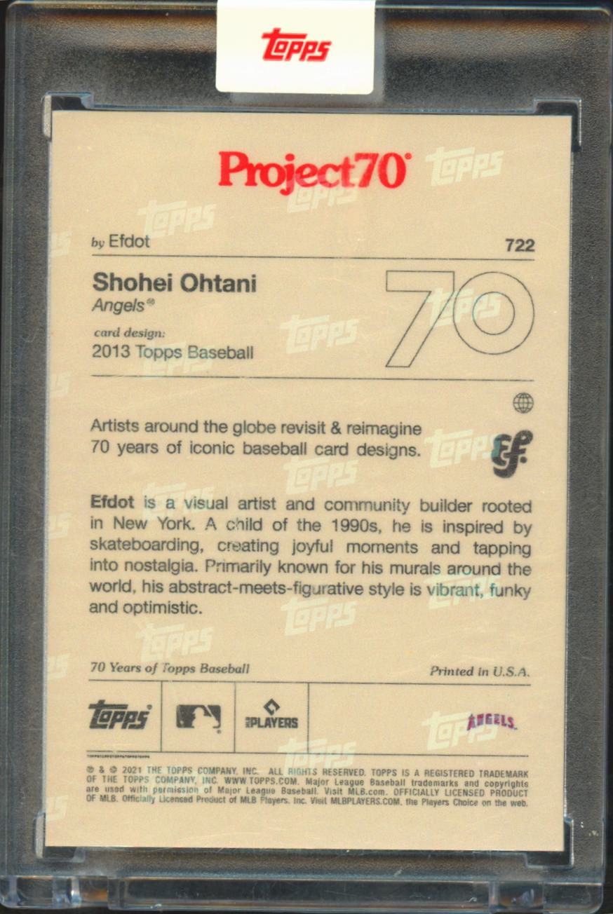 Shohei Ohtani 2021 Topps Project70 '13 Topps #722 Los Angeles Angels