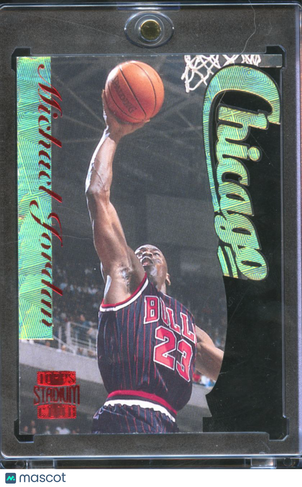 Michael Jordan 1996 Topps Stadium Club Fusion Die-Cut #F1 Chicago Bulls