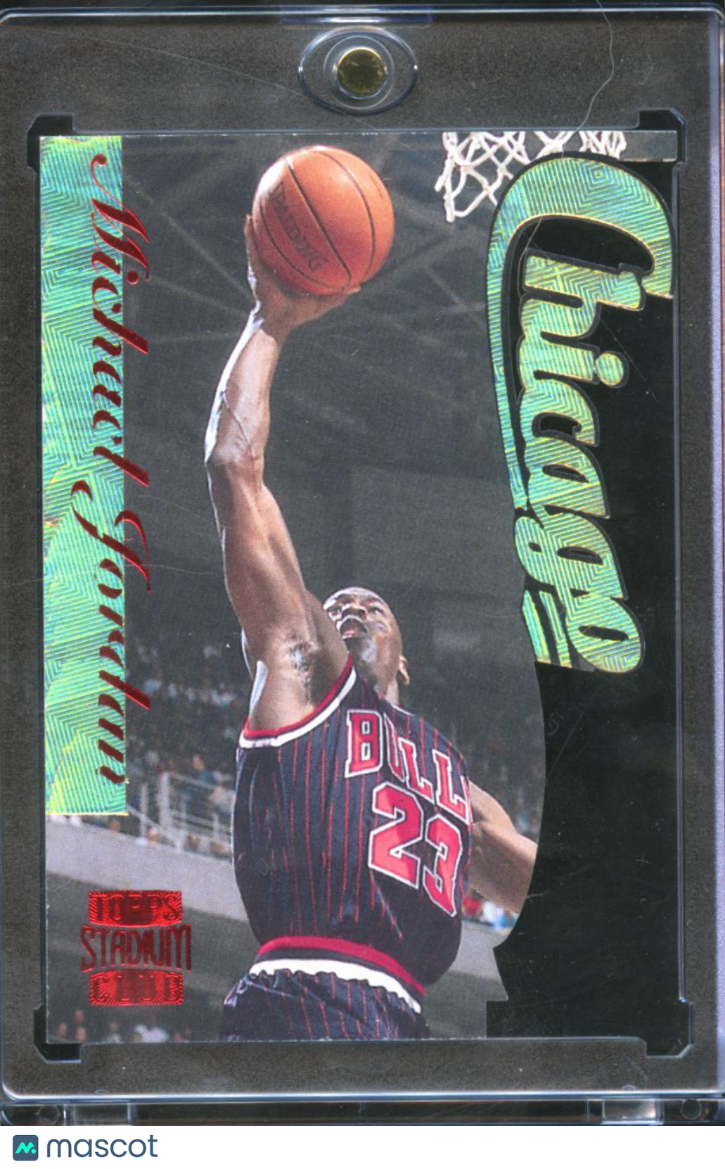 Michael Jordan 1996 Topps Stadium Club Fusion Die-Cut #F1 Chicago Bulls
