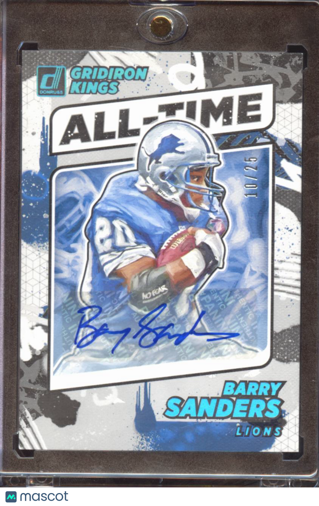 Barry Sanders 2021 Donruss Gridiron Kings All-Time Auto Autograph 10/25 Lions