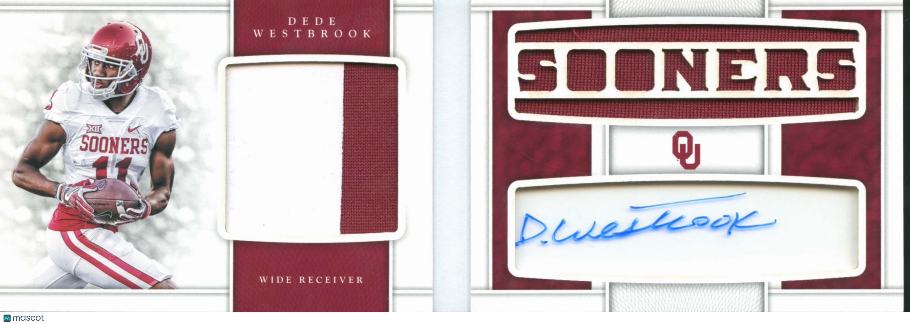 Dede Westbrook 2017 National Treasures Auto Autograph Booklet /35 OU Sooners