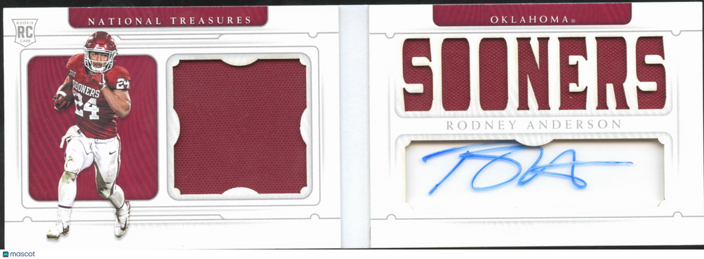 Rodney Anderson 2019 National Treasures Auto Autograph Booklet 99/99 OU Sooners