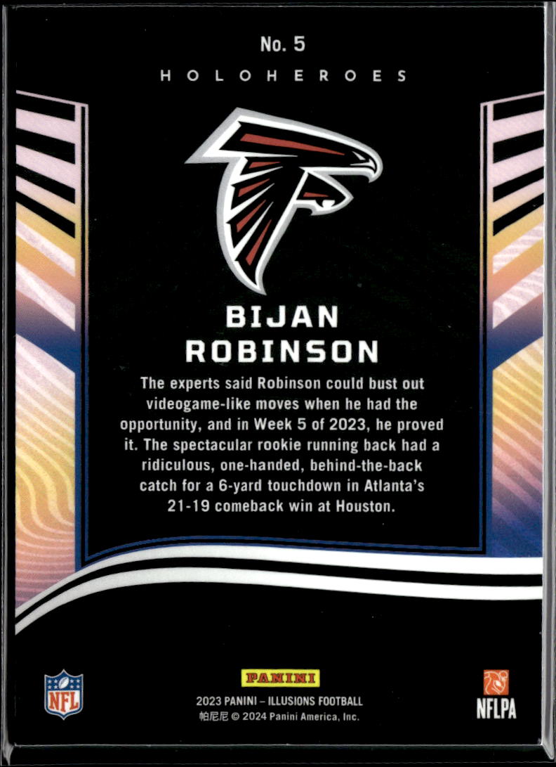 Bijan Robinson 2023 Illusions HoloHeroes SSP CASE HIT Rookie RC Atlanta Falcons