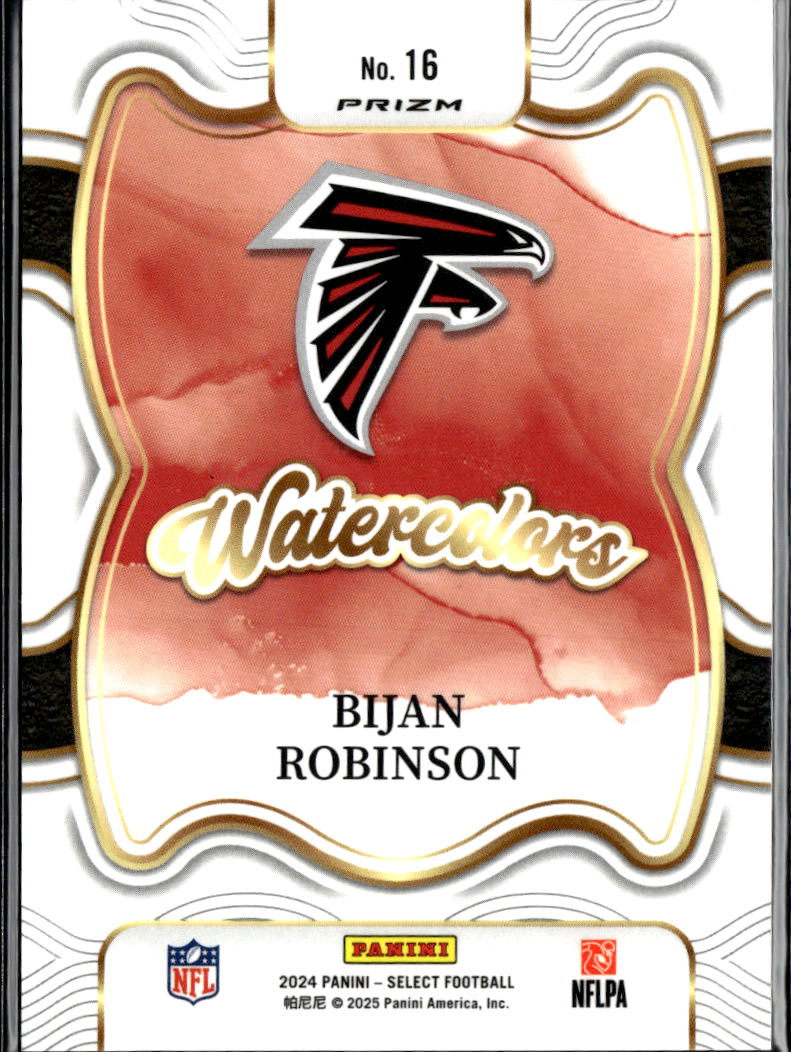 Bijan Robinson 2024 Select Watercolors SSP CASE HIT Atlanta Falcons