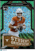 Arch Manning 2025 Prizm Student Orientation Green Shimmer RC Texas Longhorns