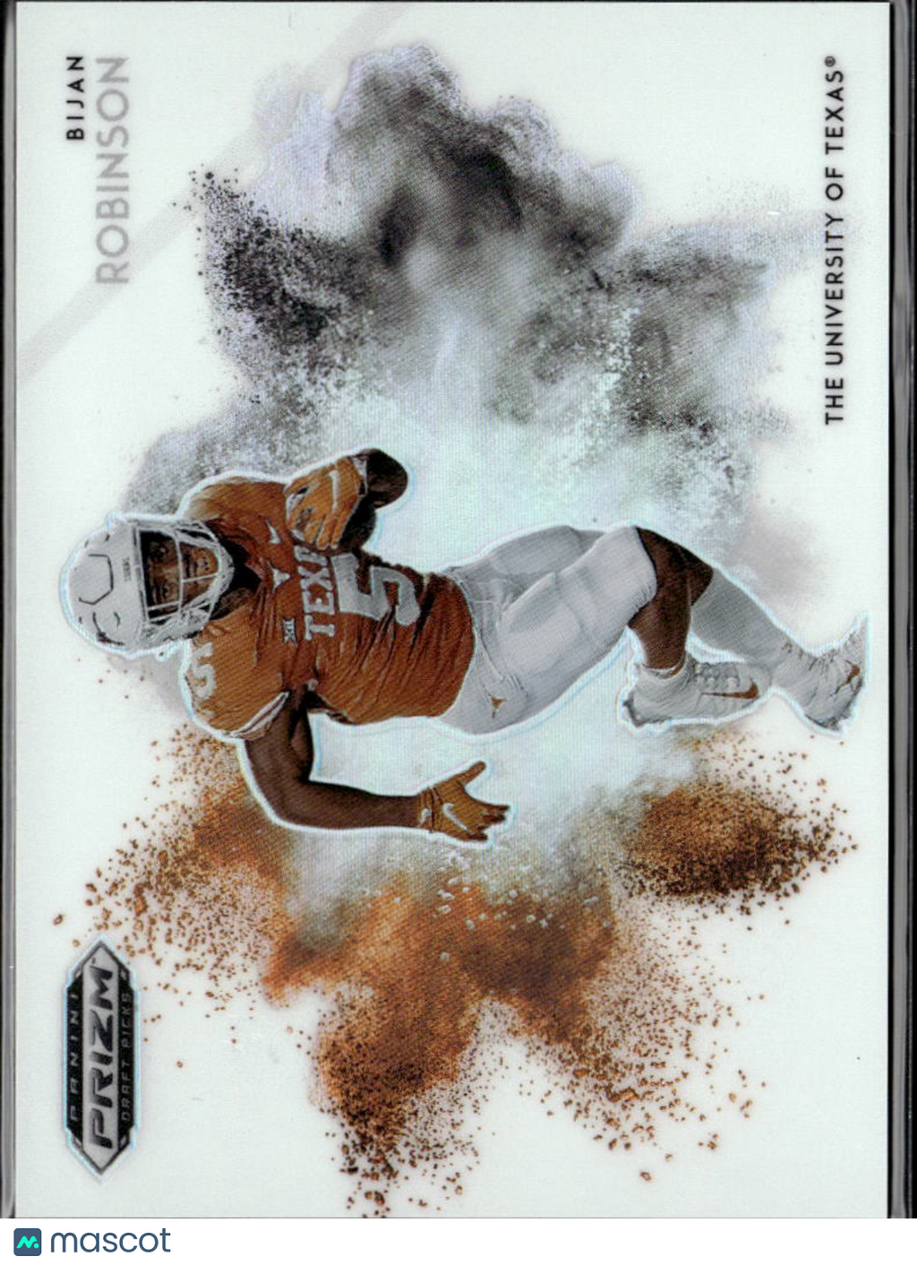Bijan Robinson 2023 Prizm Draft White Color Blast SSP CASE HIT Texas Longhorns