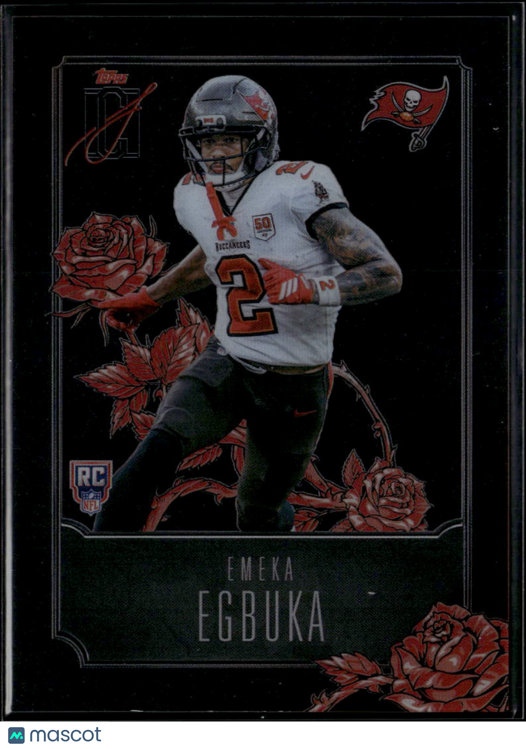 Emeka Egbuka 2025 Topps Signature Class Roses SSP RC CASE HIT Buccaneers