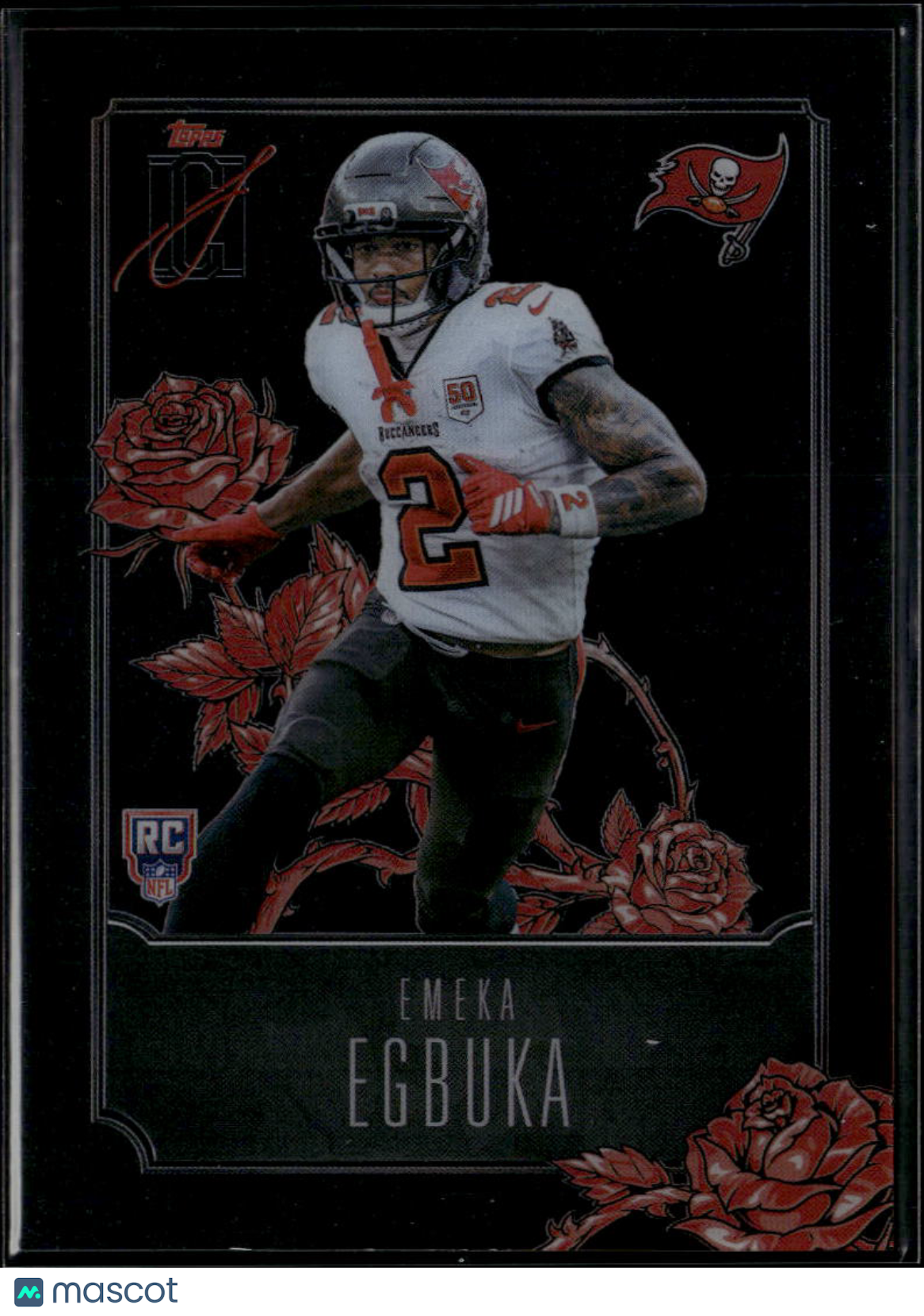 Emeka Egbuka 2025 Topps Signature Class Roses SSP RC CASE HIT Buccaneers