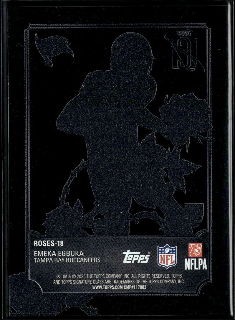 Emeka Egbuka 2025 Topps Signature Class Roses SSP RC CASE HIT Buccaneers