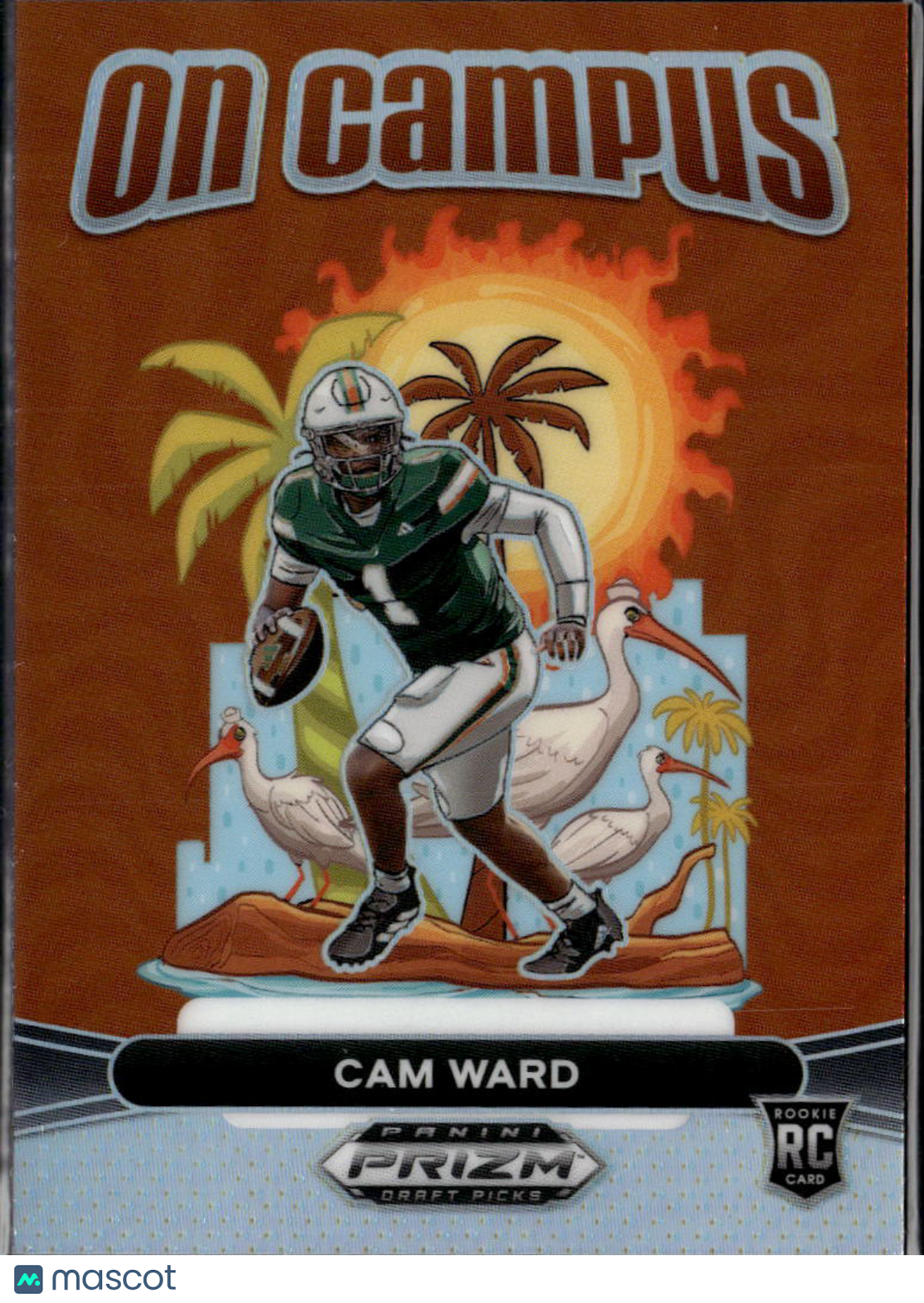 Cam Ward 2025  Prizm Draft Picks On Campus CASE HIT RC Miami Hurricanes