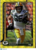 Tucker Kraft 2025 Topps Chrome Yellow Wave Refractor 180/275 Green Bay Packers