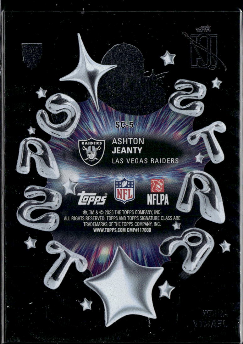 Ashton Jeanty 2025 Topps Signature Class Star Cast SSP RC Las Vegas Raiders