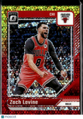 Zach LaVine 2024-25 Optic Red Yellow Disco Prizm 1/7 #34 Chicago Bulls