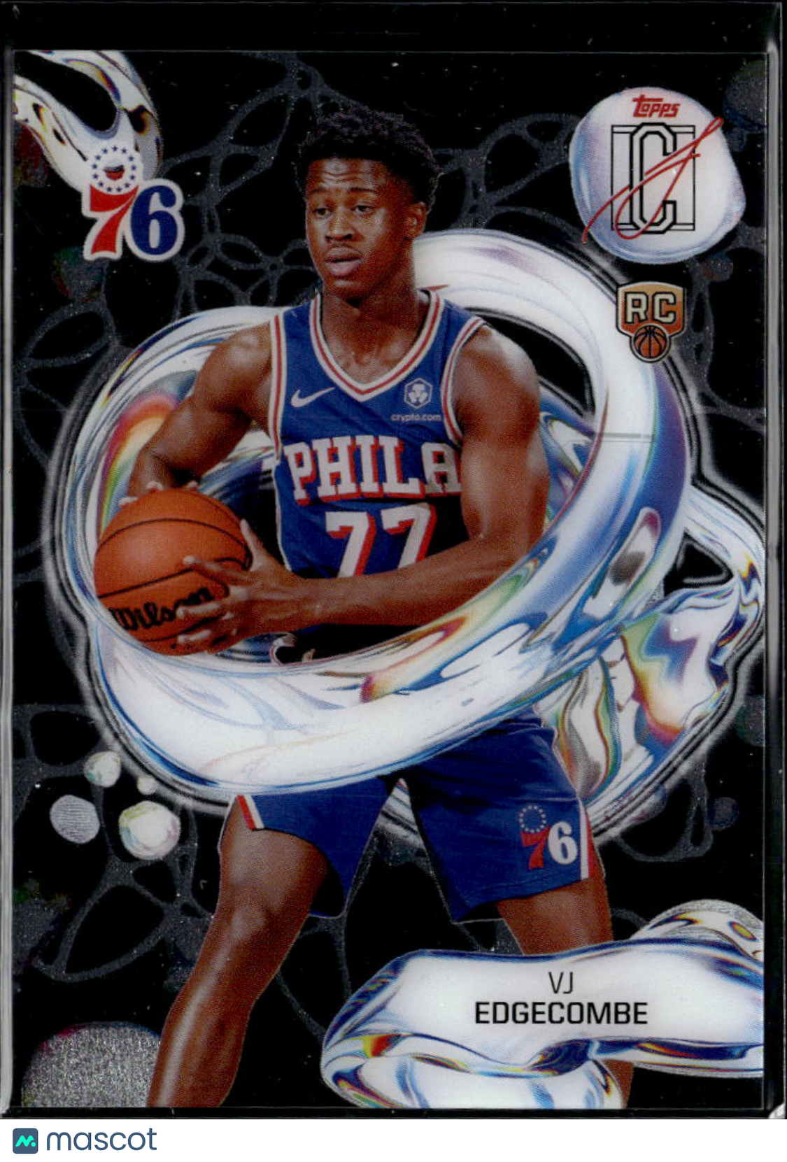 VJ Edgecombe 2026 Topps Chrome Basketball RC Philadelphia 76ers