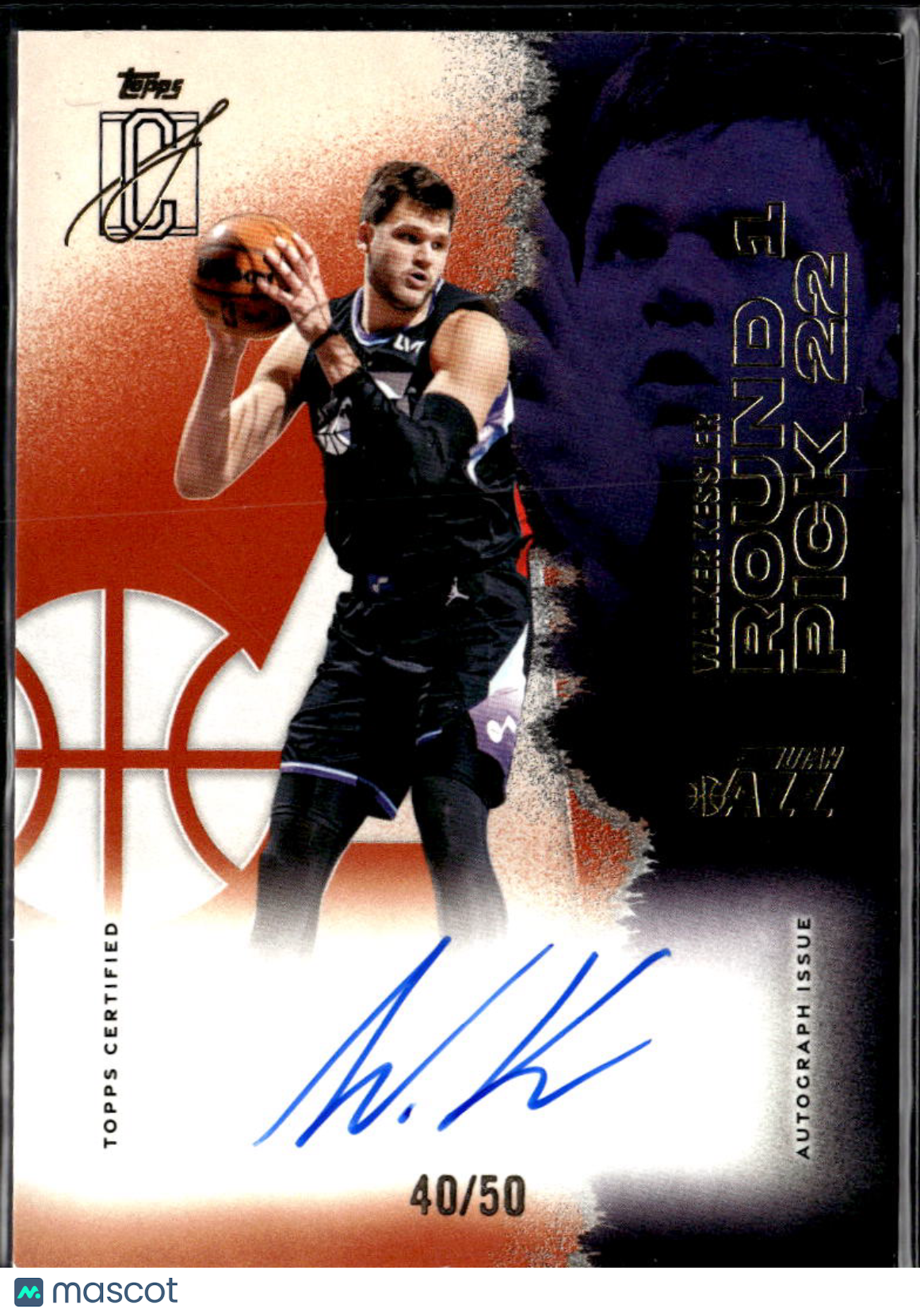 Walker Kessler 2026 Topps Signature Class Auto Autograph 40/50 Utah Jazz