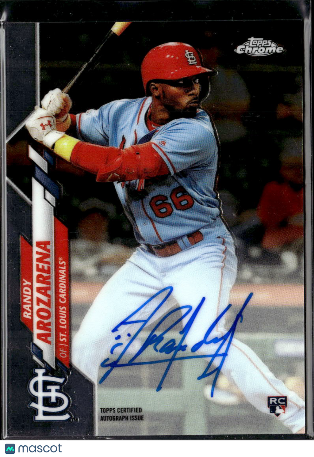 Randy Arozarena 2020 Topps Chrome Auto Autograph RC St. Louis Cardinals