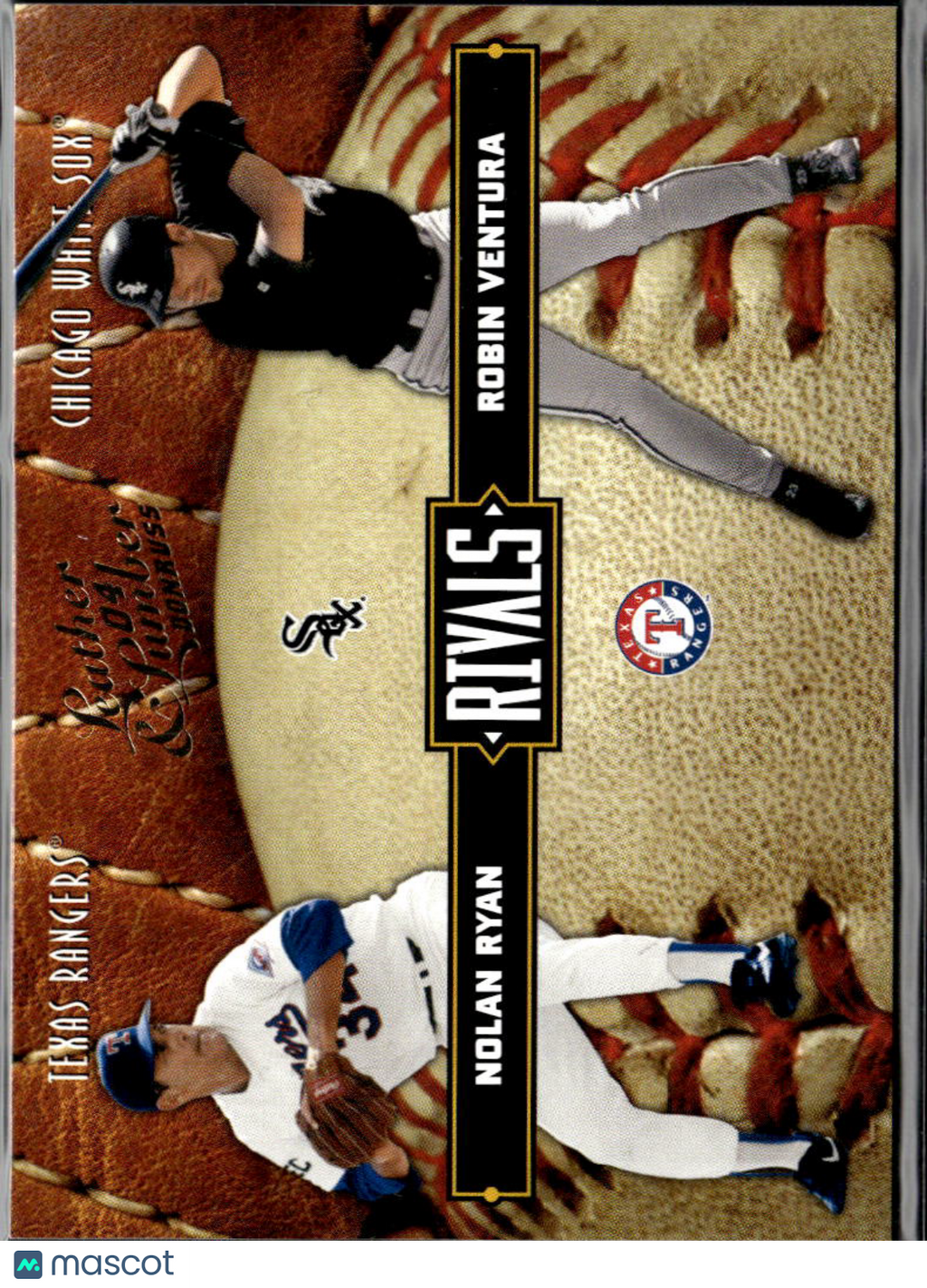 Nolan Ryan / Robin Ventura 2004 Donruss Leather & Lumber Rivals 729/2499 Rangers