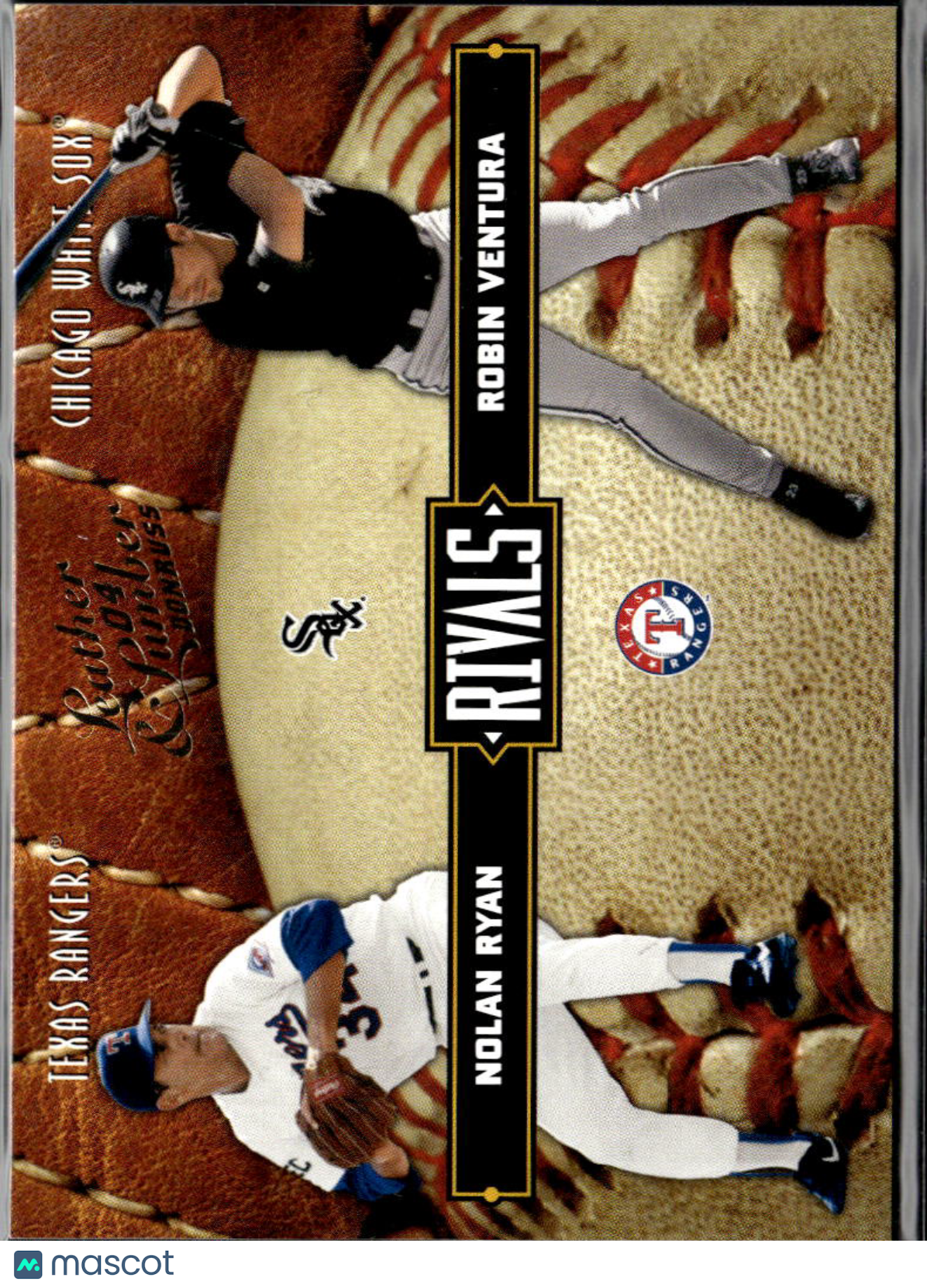 Nolan Ryan / Robin Ventura 2004 Donruss Leather & Lumber Rivals 729/2499 Rangers