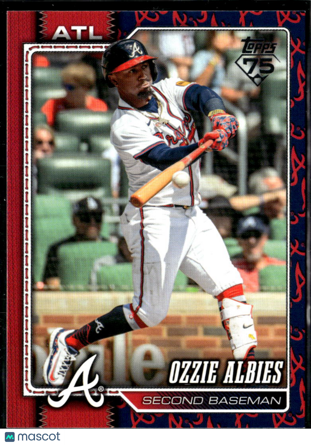 Ozzie Albies 2026 Topps Team Logo Variation SSP Atlanta Braves