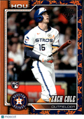 Zach Cole 2026 Topps Team Logo SSP Variation Rookie RC Houston Astros