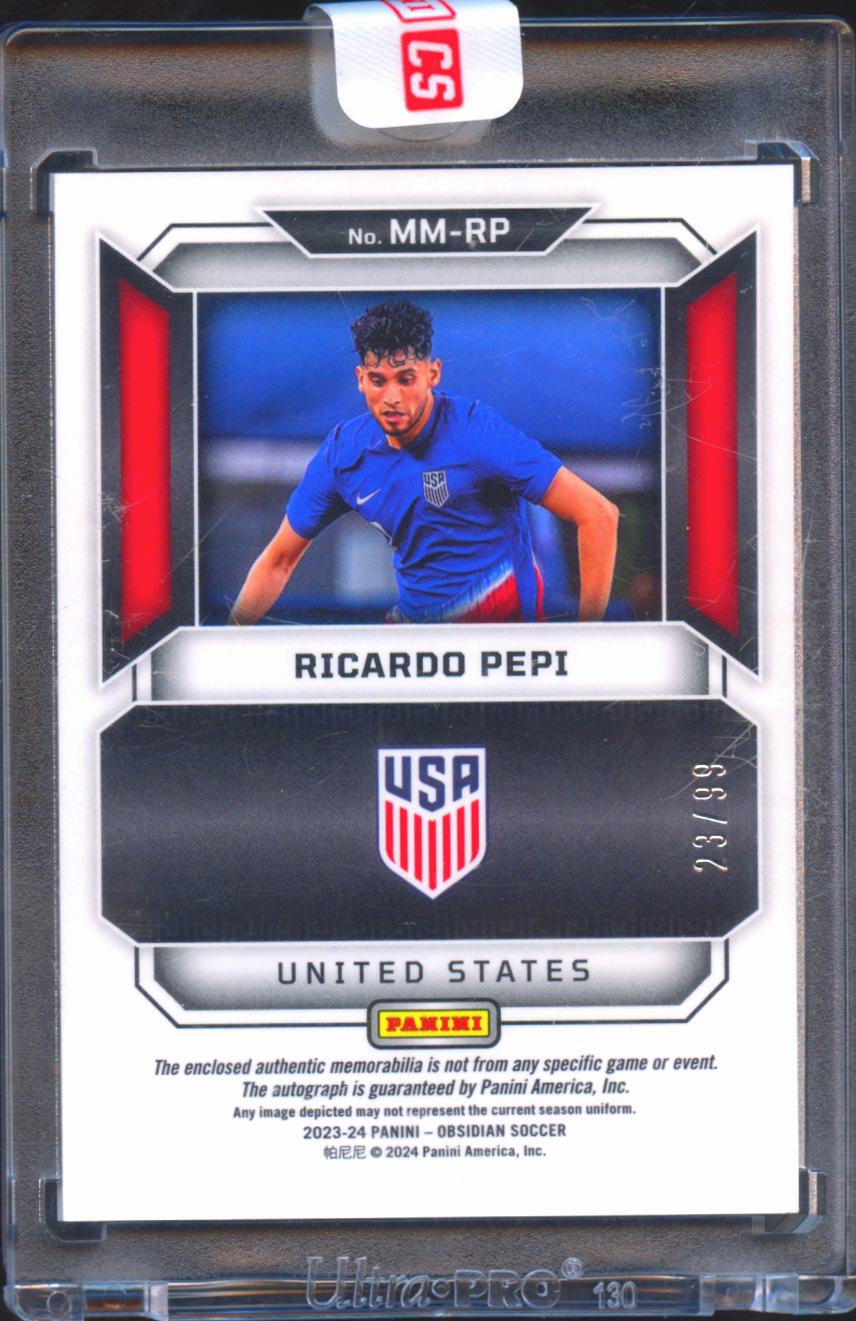 Ricardo Pepi 2024 Obsidian Auto Autograph Patch /99 United States
