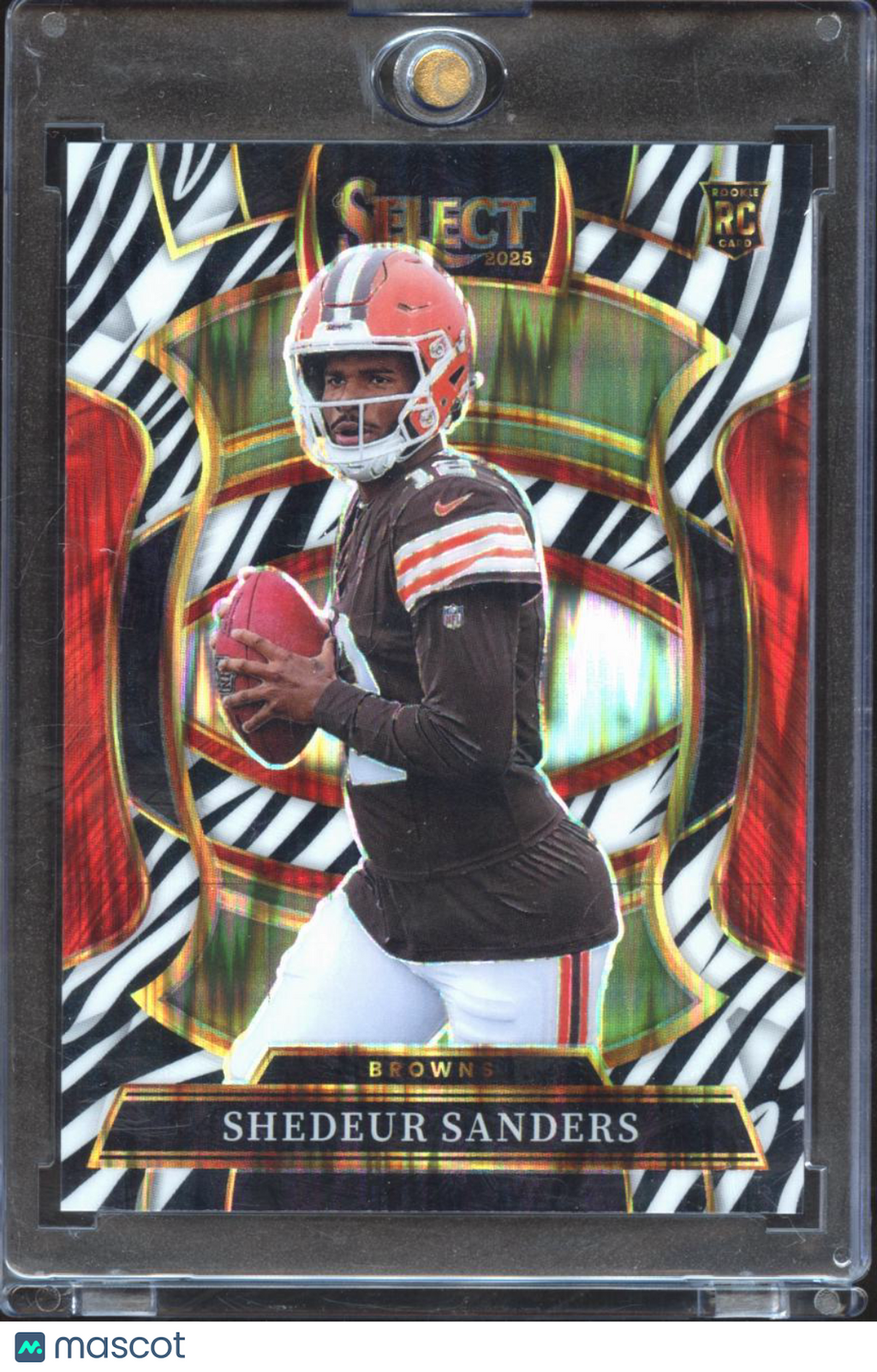 Shedeur Sanders 2025 Select Zebra Prizm SSP SHORTPRINT Rookie Cleveland Browns