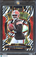 Shedeur Sanders 2025 Select Zebra Prizm SSP SHORTPRINT Rookie Cleveland Browns