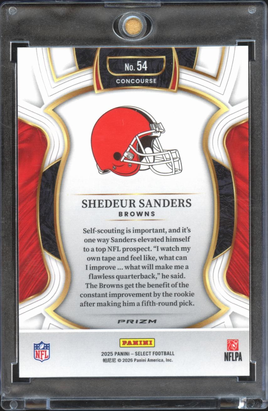 Shedeur Sanders 2025 Select Zebra Prizm SSP SHORTPRINT Rookie Cleveland Browns