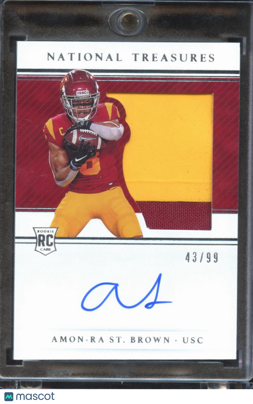 Amon-Ra St. Brown 2021 National Treasures Auto Autograph Patch RC 43/99 USC