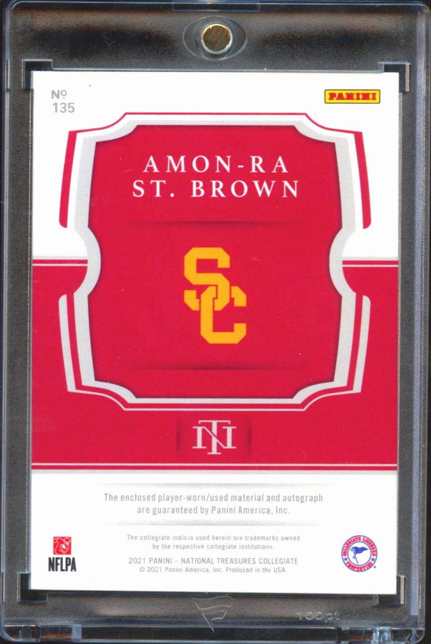 Amon-Ra St. Brown 2021 National Treasures Auto Autograph Patch RC 43/99 USC