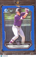 Ethan Holliday 2026 Bowman Chrome 1st Blue Refractor RC 3/150 Colorado Rockies