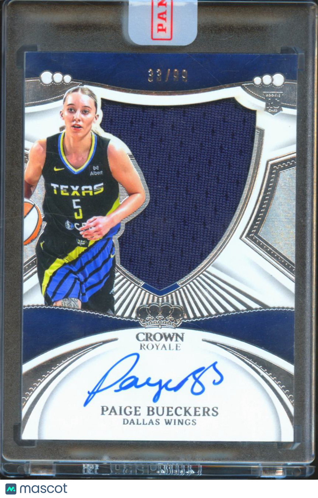 Paige Bueckers 2025 Crown Royale Auto Autograph Patch RC 33/99 Dallas Wings