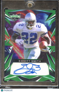 Emmitt Smith 2023 Leaf Vibrance Auto Autograph Green 10/12 Dallas Cowboys