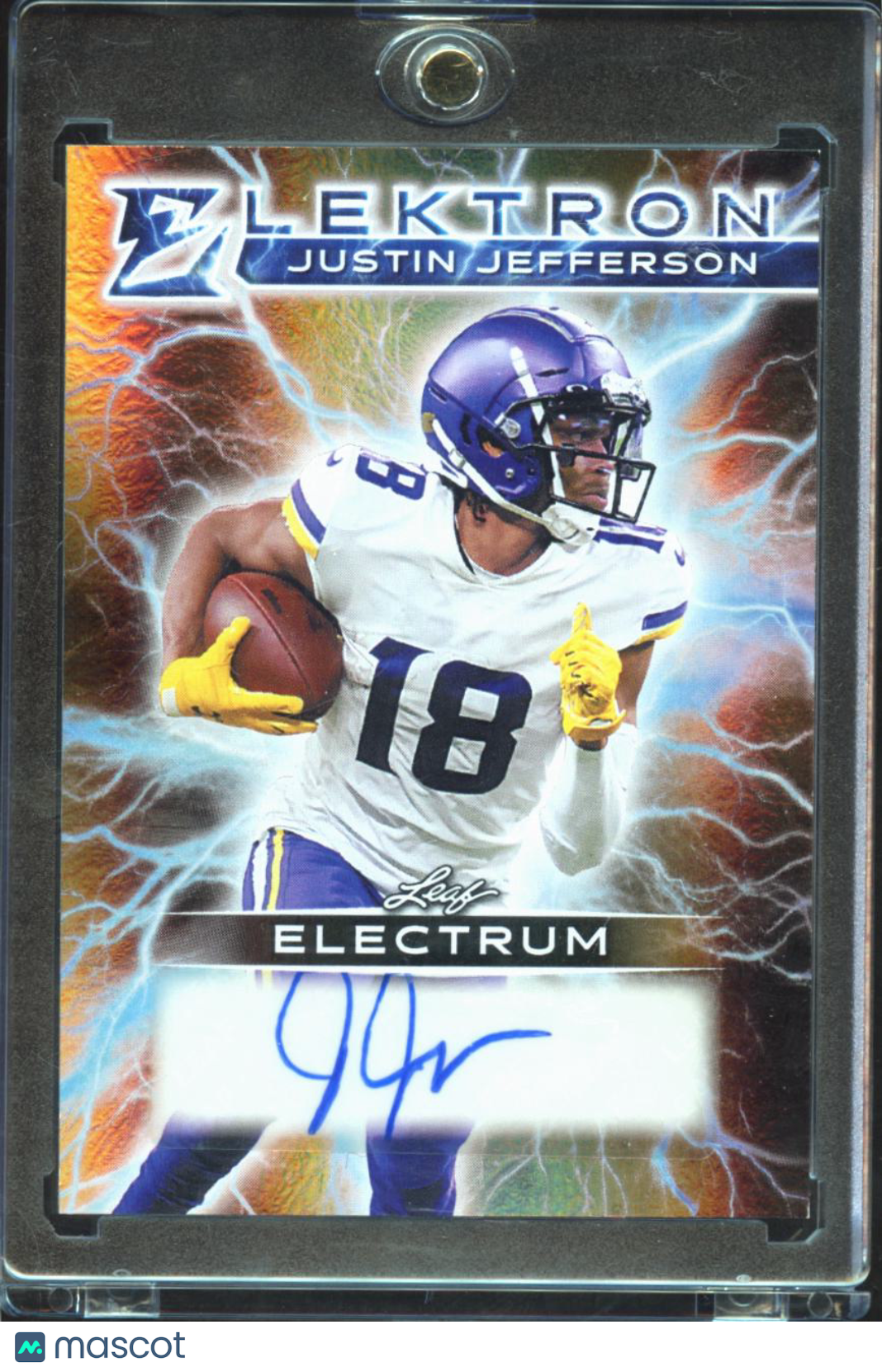 Justin Jefferson 2025 Leaf Electrum Auto Autograph 9/10 Minnesota Vikings