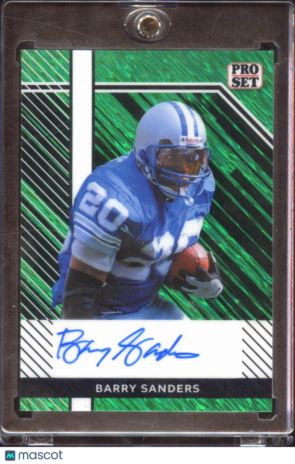 Barry Sanders 2024 Leaf Pro Set Auto Autograph Green 2/6 Detroit Lions