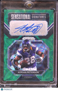 Adrian Peterson 2023 Prizm Auto Autograph Green Scope 19/49 Minnesota Vikings