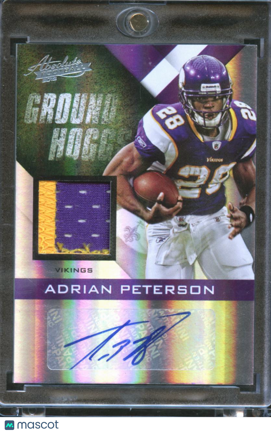 Adrian Peterson 2012 Absolute Auto Autograph Game Worn Patch 2/10 Vikings