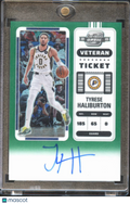 Tyrese Haliburton 2022-23 Contenders Optic Auto Autograph 31/49 Indiana Pacers