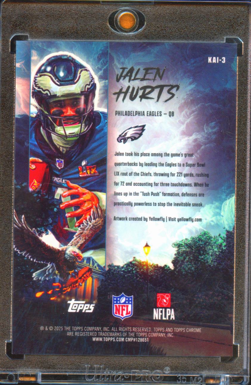 Jalen Hurts 2025 Topps Chrome Kaiju SSP CASE HIT Philadelphia Eagles