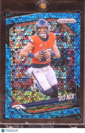Bo Nix 2025 Panini Prizm Light Blue Disco Prizm 24/125 Denver Broncos