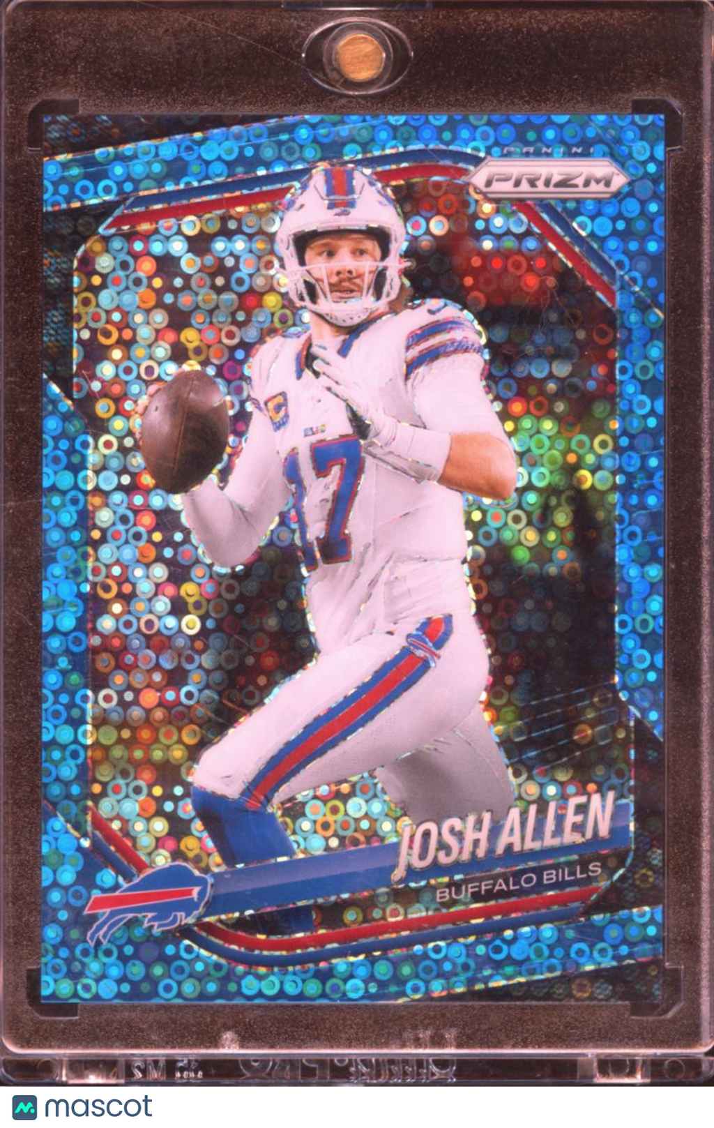 Josh Allen 2025 Prizm Light Blue Disco Prizm 60/125 #167 Buffalo Bills