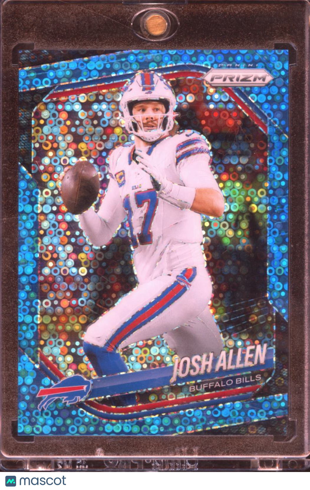 Josh Allen 2025 Prizm Light Blue Disco Prizm 60/125 #167 Buffalo Bills