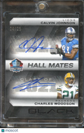 Calvin Johnson / Charles Woodson 2025 Panini Black Hall Mates Auto Autograph /25