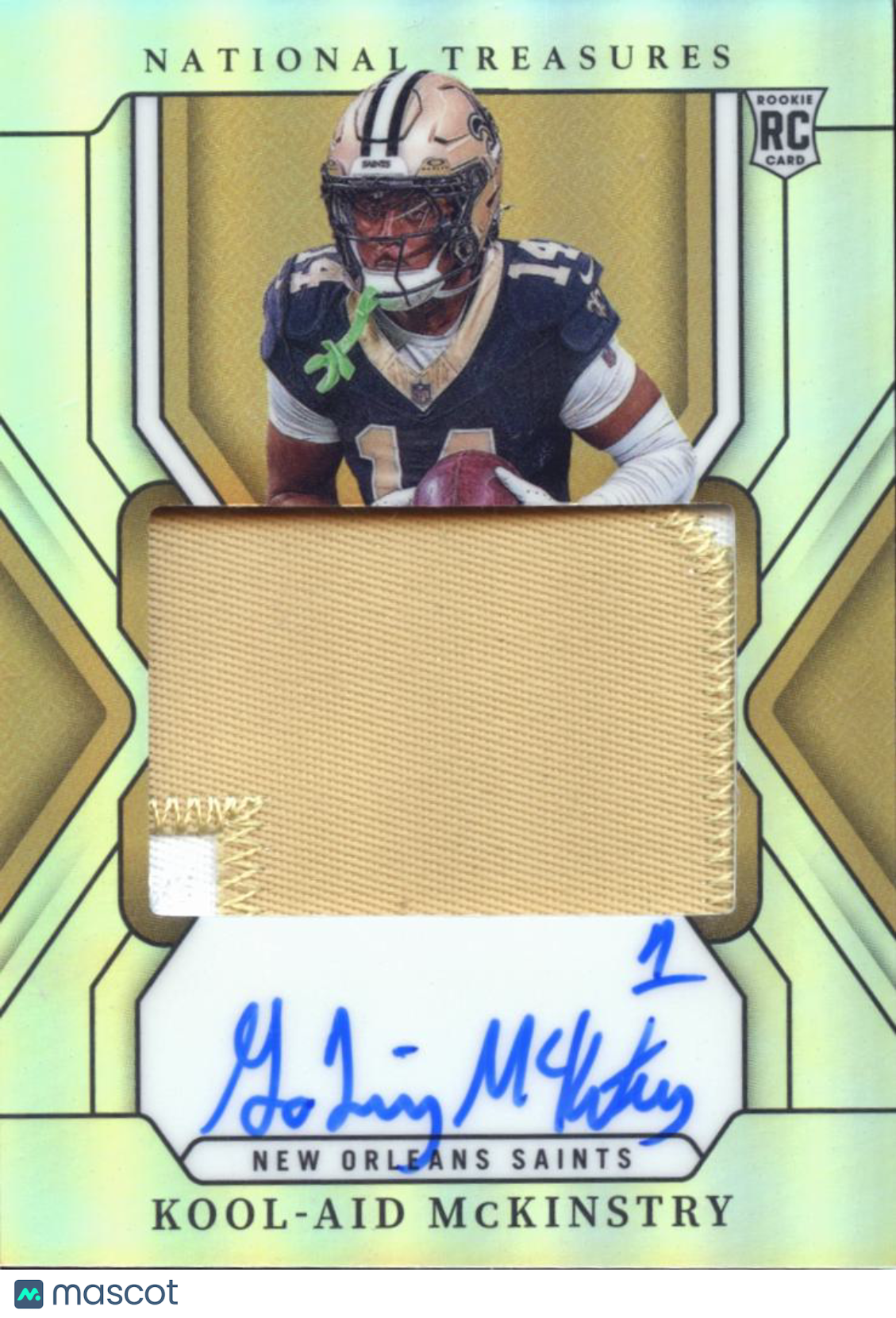 Kool-Aid McKinstry 2024 National Treasures Auto Autograph Patch RC 18/35 Saints