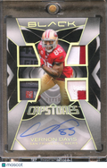 Vernon Davis 2025 Black Capstones Auto Autograph Patch 1/10 SF 49ers