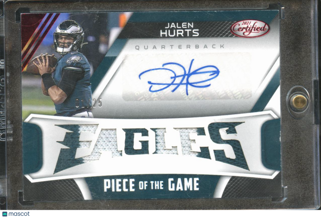 Jalen Hurts 2021 Certified Auto Autograph Patch Philadelphia Eagles 1/25