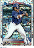 Zyhir Hope 2025 Bowman Chrome Speckle Refractor 299/299 Los Angeles Dodgers