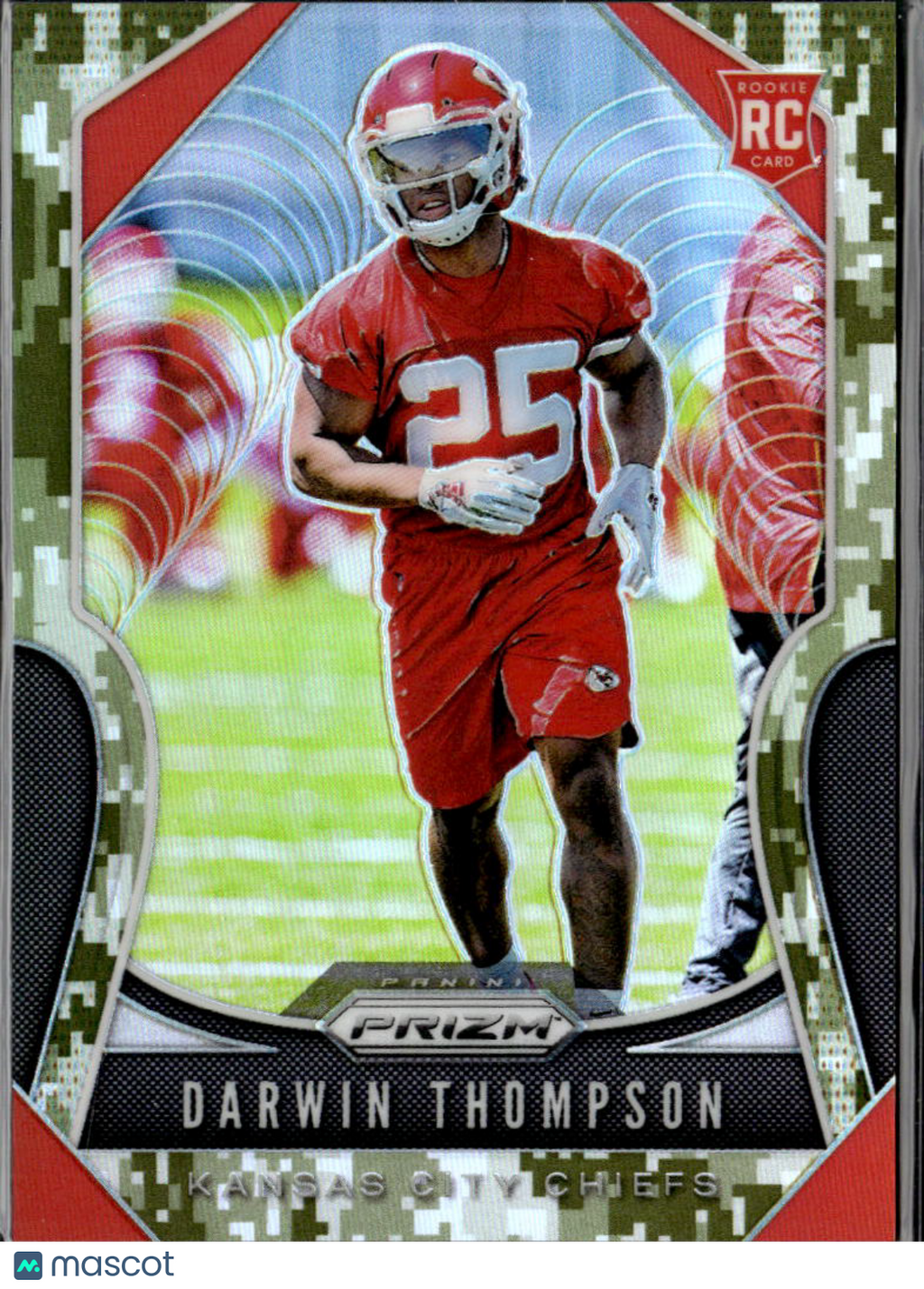 Darwin Thompson 2019 Prizm Camo Prizm Rookie RC 7/25 Kansas City Chiefs