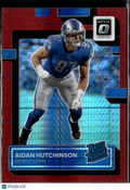 Aidan Hutchinson 2023 Optic Rated Rookie RC Red Hyper Prizm Detroit Lions