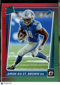 Amon-Ra St. Brown 2021 Optic Rated Rookie Red Green Prizm RC Detroit Lions